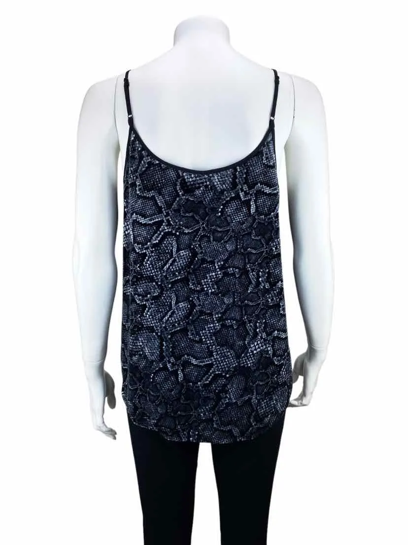 1. State, Women's Snakeskin Velvet Camisole, Black/Grey, Size S