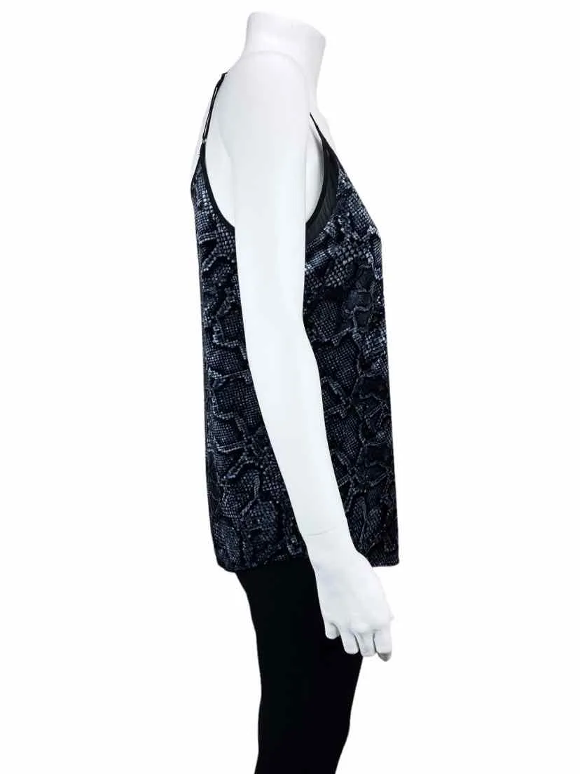 1. State, Women's Snakeskin Velvet Camisole, Black/Grey, Size S