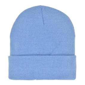 ACRYLIC KNIT SUPER STRETCH CUFF HAT-BLUE