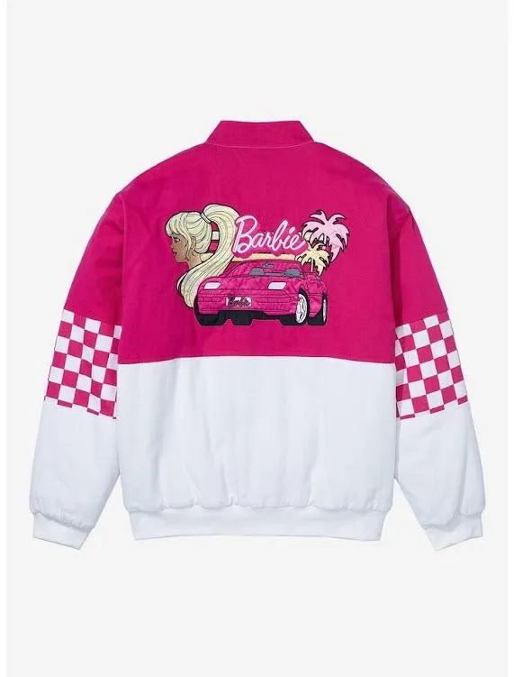 Barbie Checkered Jacket for Women in Cotton/Fleece