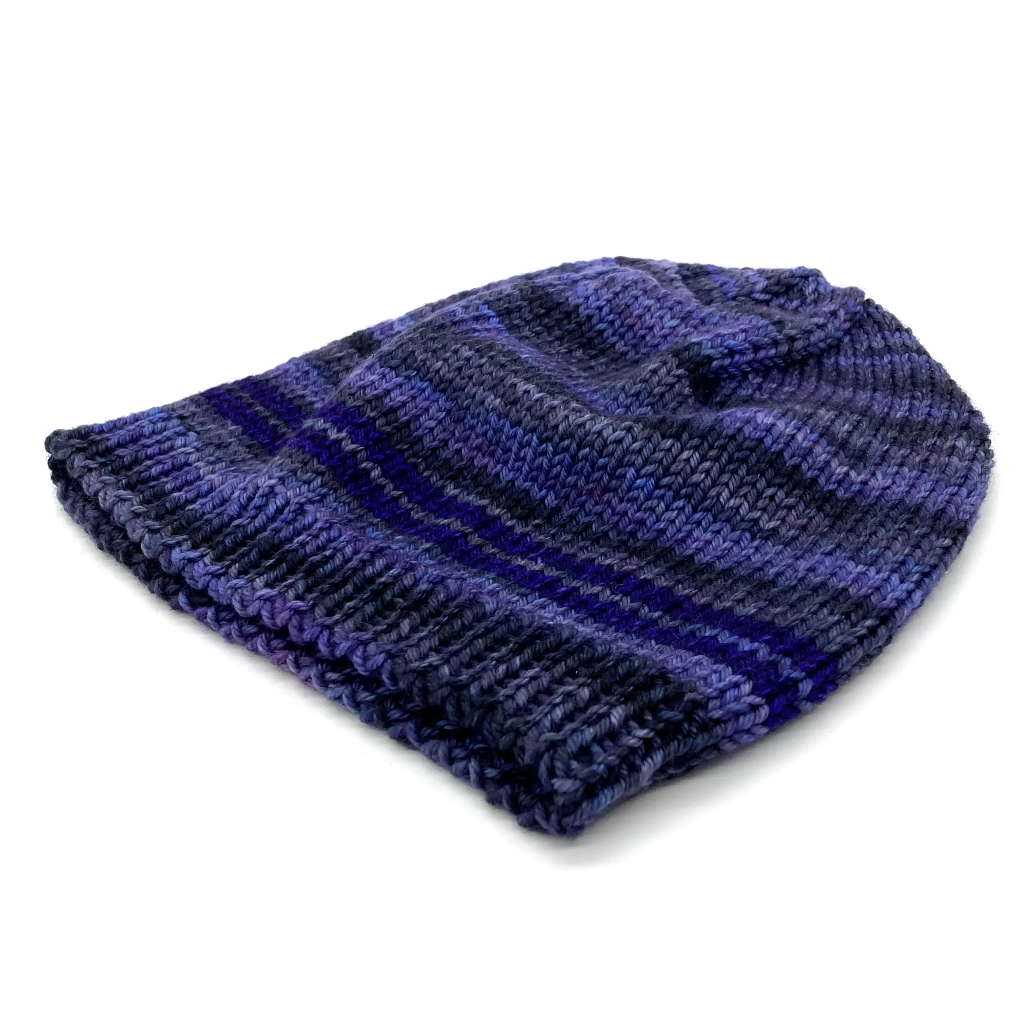 Basic Beanie | 100% Superwash Merino Wool | Purple Mystery