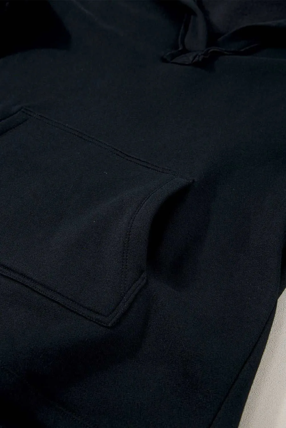 Black Plain V Neck Collared Pocketed Sweatshirt - Chic Comfort