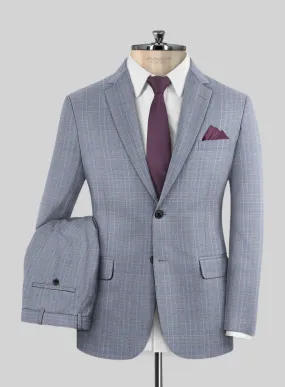 Caccioppoli Sun Dream Dorna Blue Wool Silk Suit