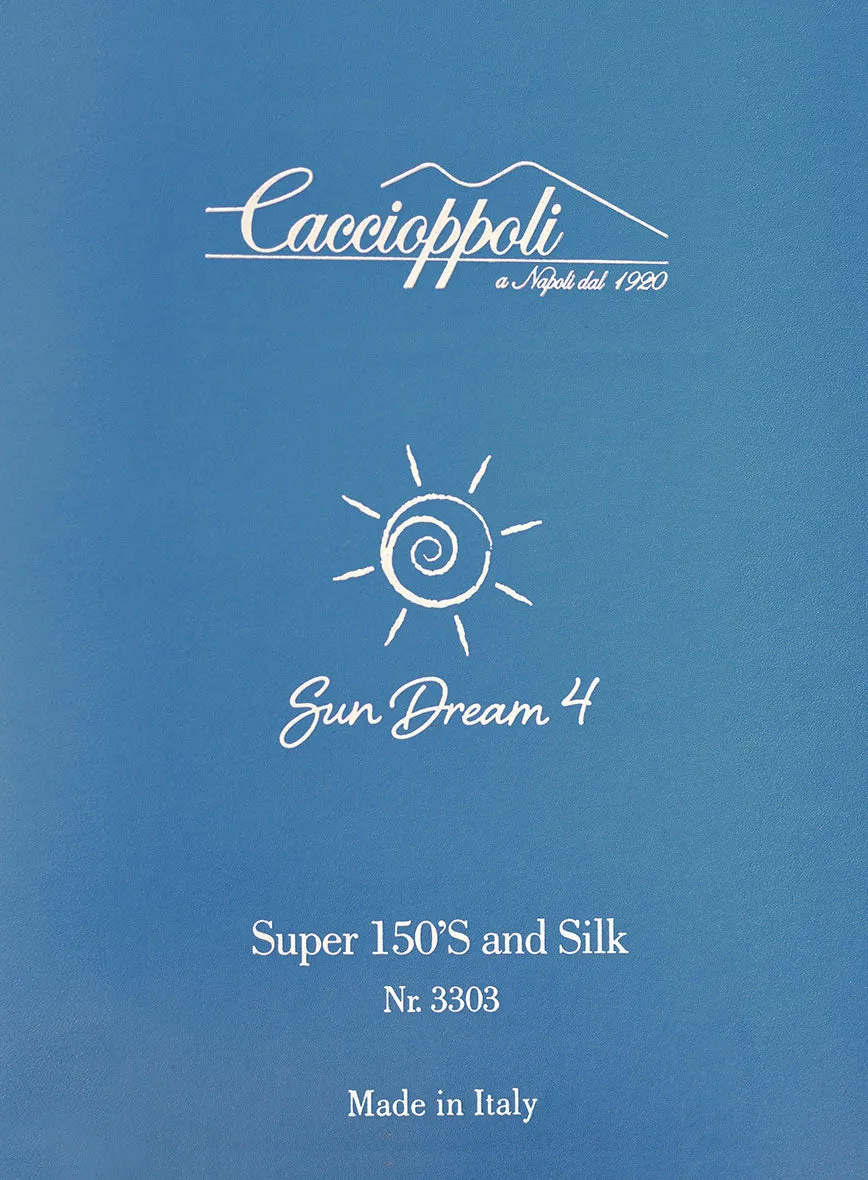Caccioppoli Sun Dream Dorna Blue Wool Silk Suit