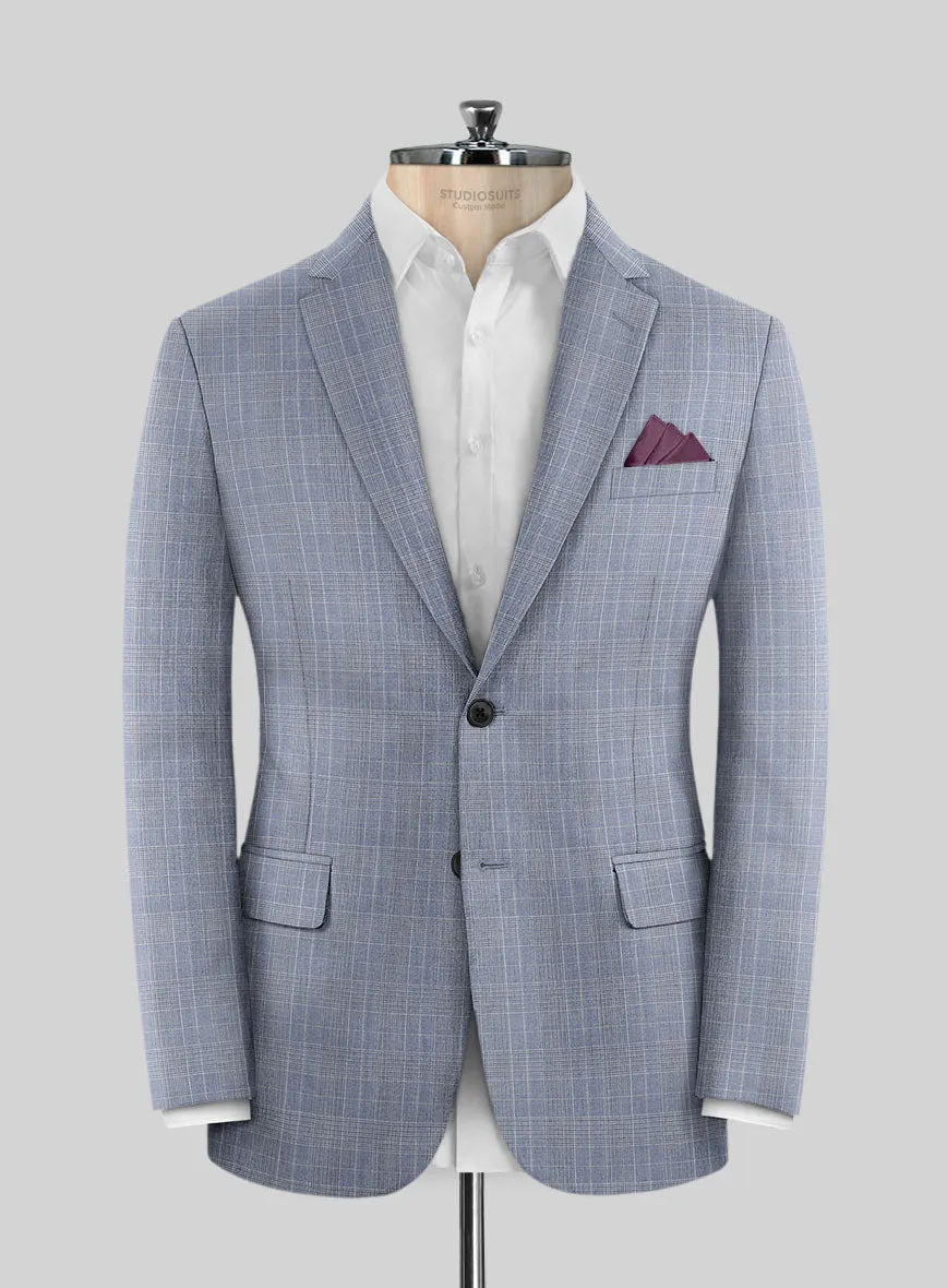 Caccioppoli Sun Dream Dorna Blue Wool Silk Suit