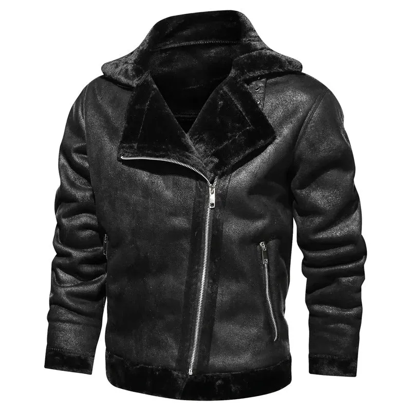 Casual Vegan Leather Biker Jacket Bomber Style for Men | Perfect for Casual Days