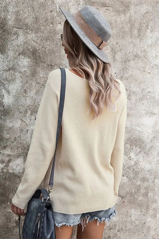 Crossed Front Sweater