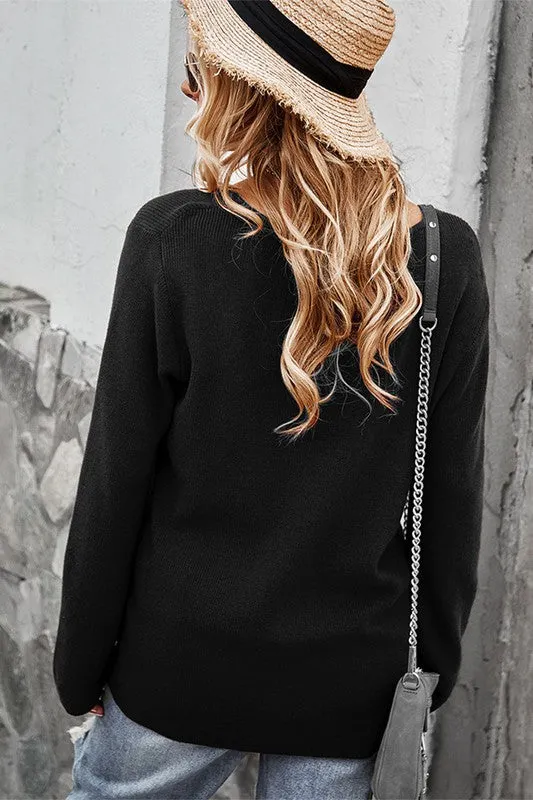 Crossed Front Sweater