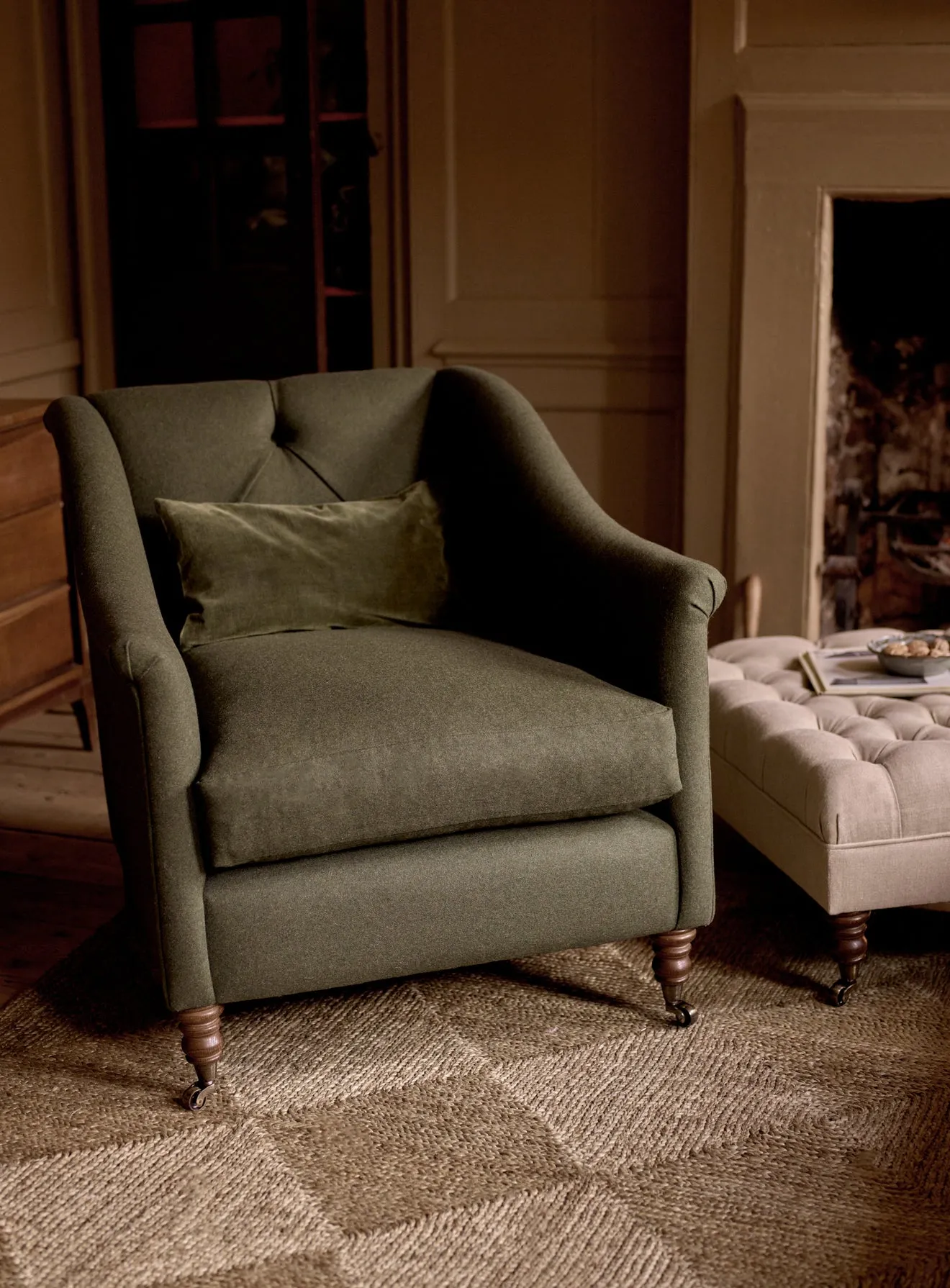 Elbert Armchair, Natural Linen