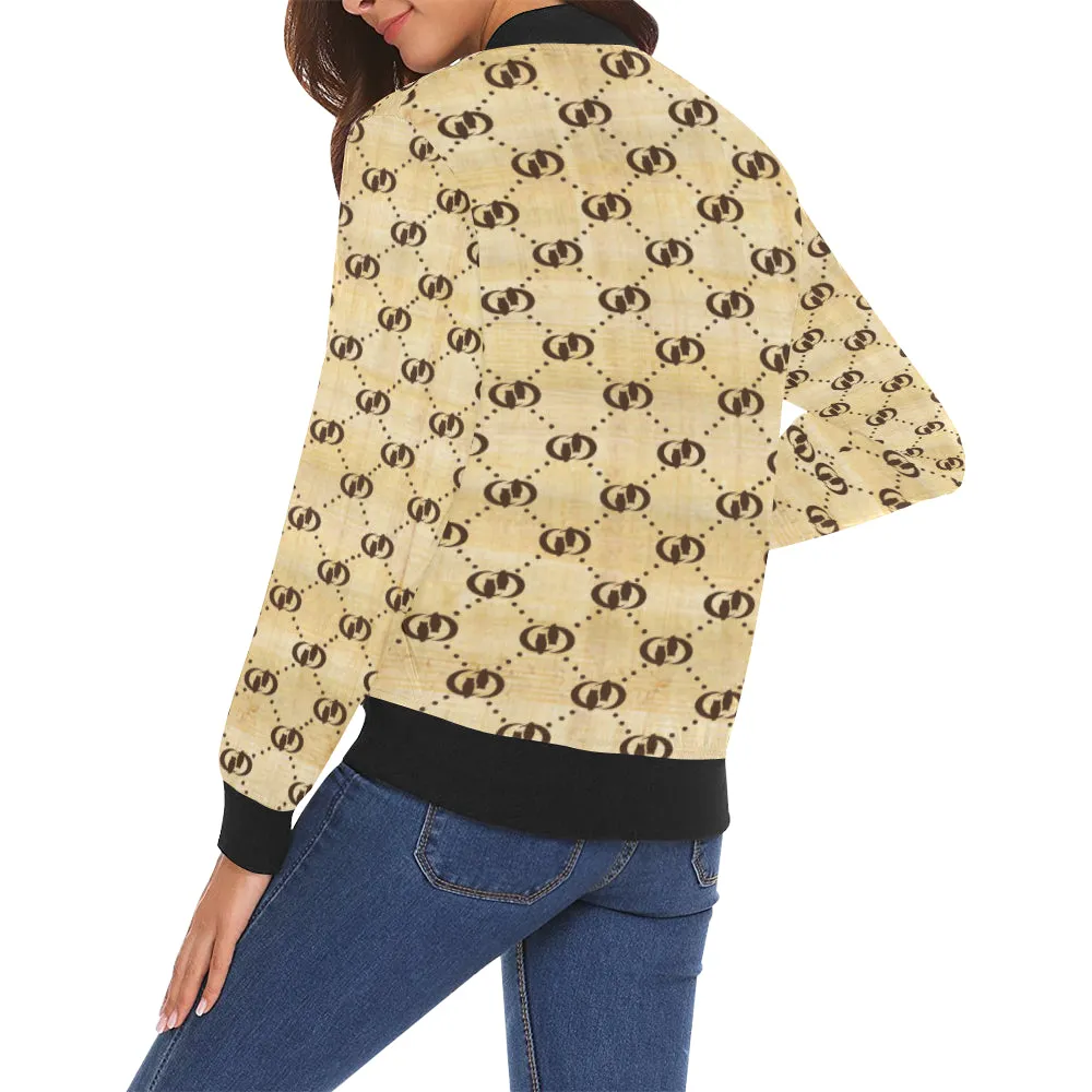 EXCELLENCE NILE All Over Print Bomber Jacket for Women