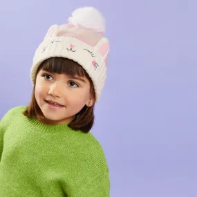 Faux Fur Ombre Bunny Hat - 7-12 years