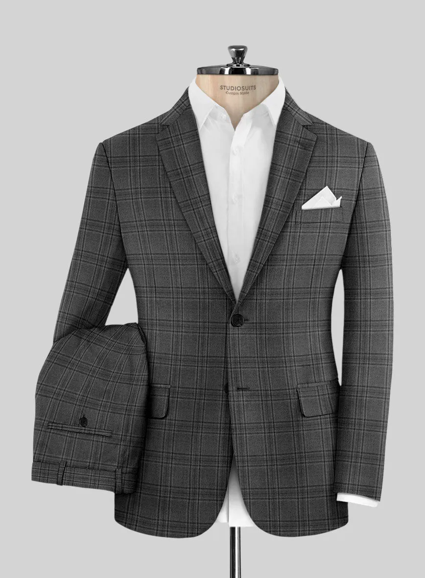 Hardy Minnis Adali Gray Check Wool Suit