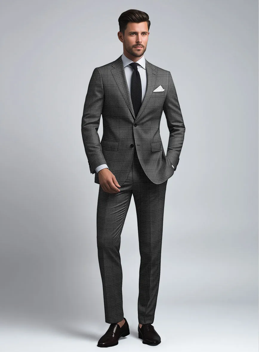 Hardy Minnis Adali Gray Check Wool Suit