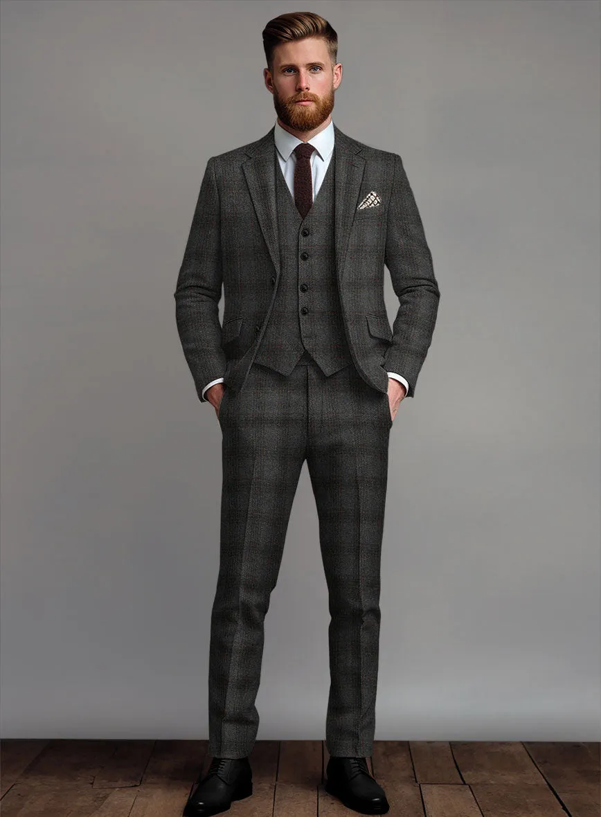 Highlander Gray Classic Check Tweed Suit