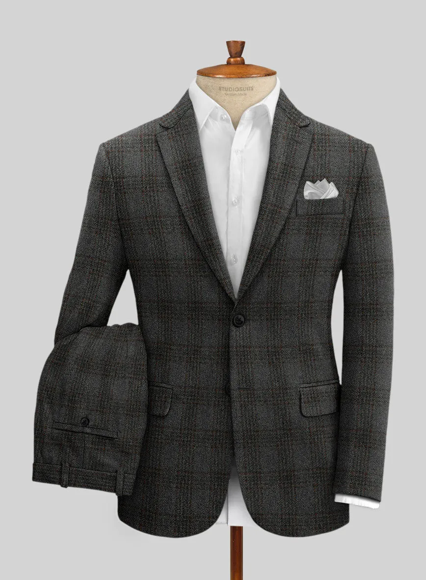 Highlander Gray Classic Check Tweed Suit