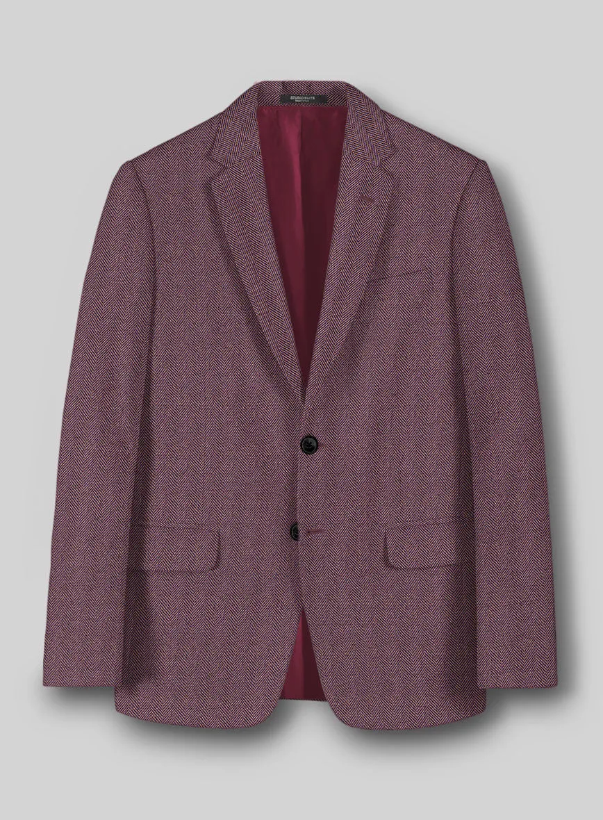 Highlander Purple Herringbone Tweed Jacket