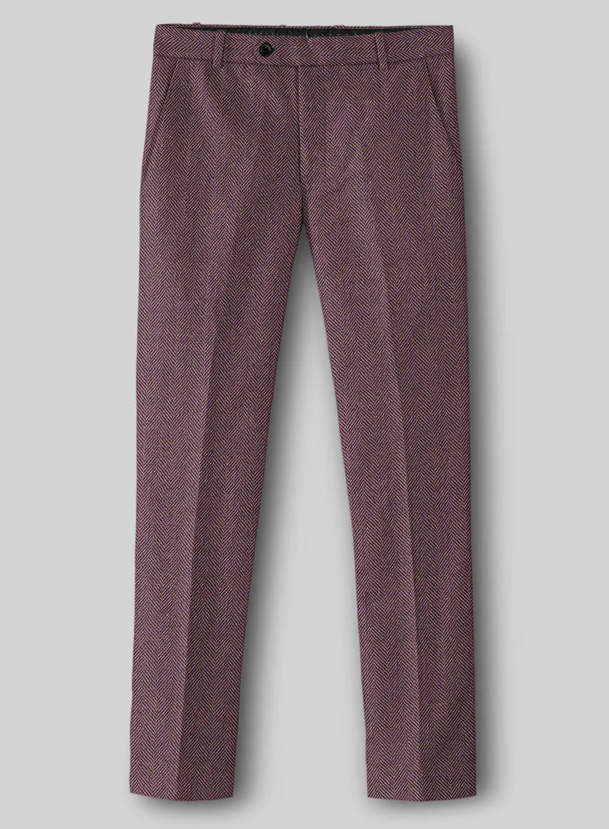 Highlander Purple Herringbone Tweed Suit