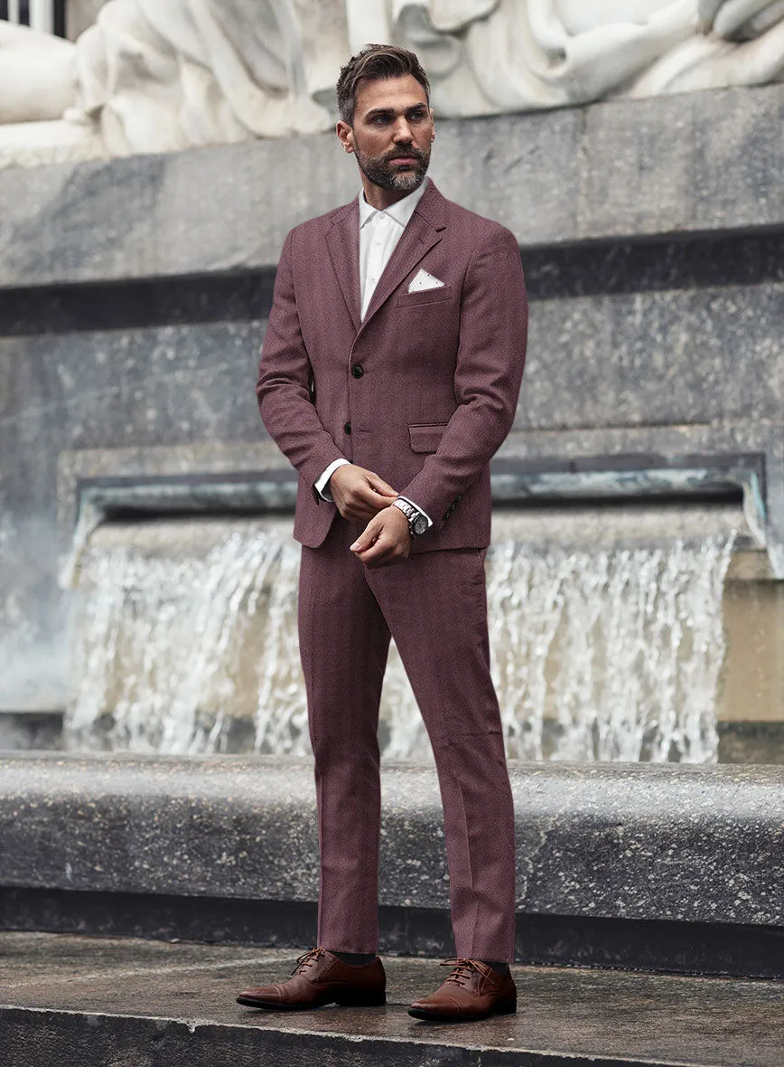 Highlander Purple Herringbone Tweed Suit