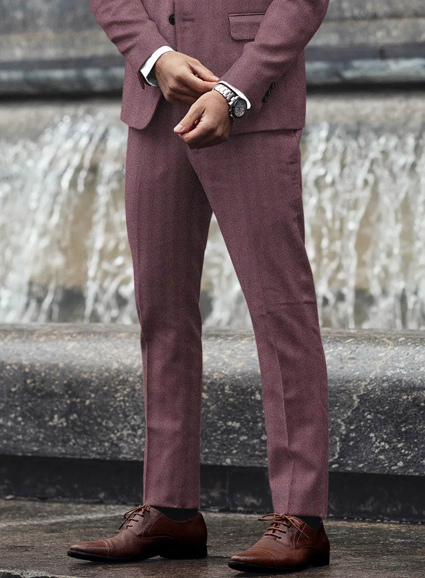 Highlander Purple Herringbone Tweed Suit