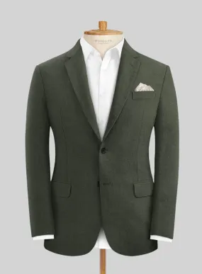 Italian Dark Green Linen Jacket
