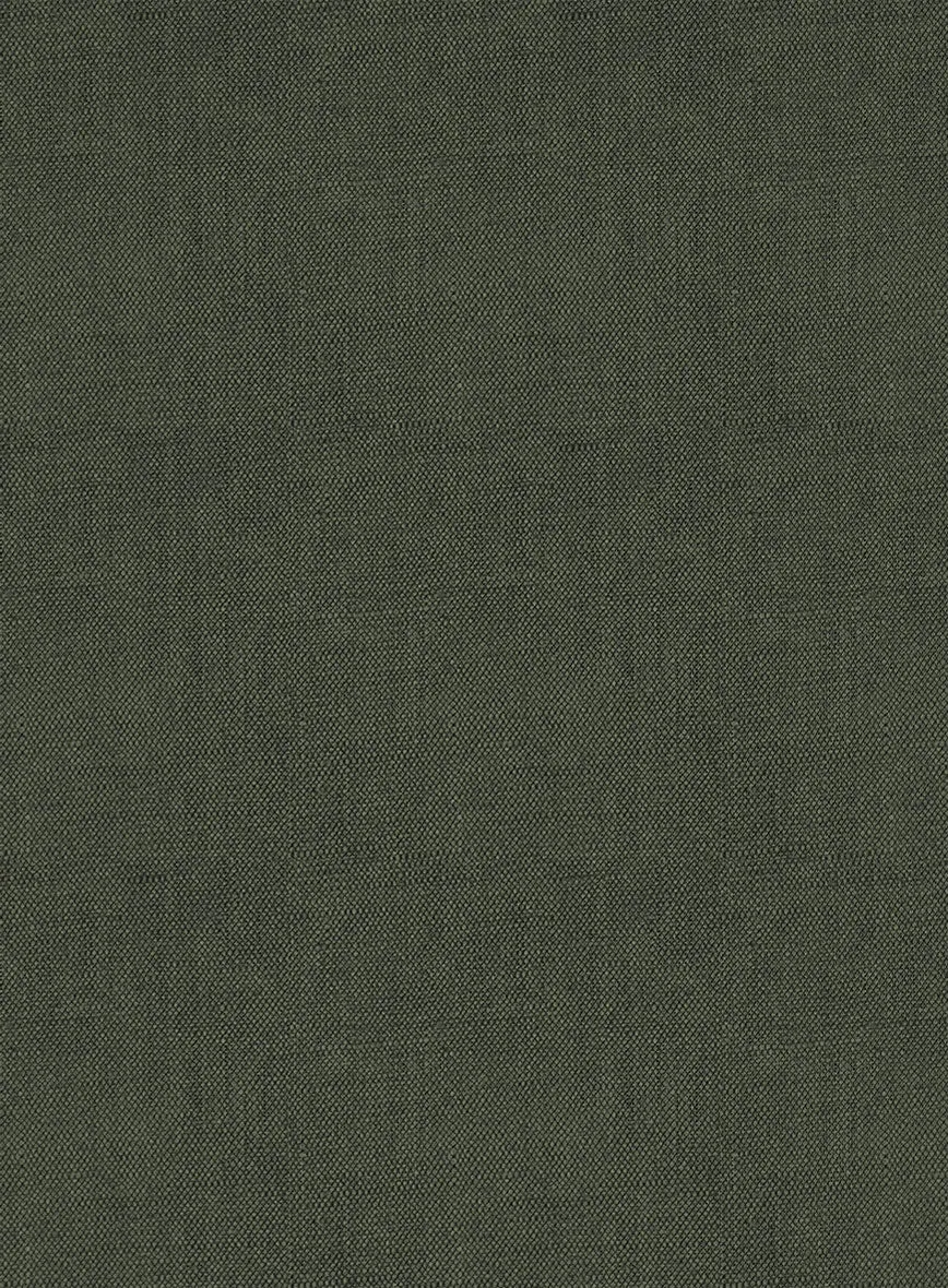 Italian Dark Green Linen Jacket