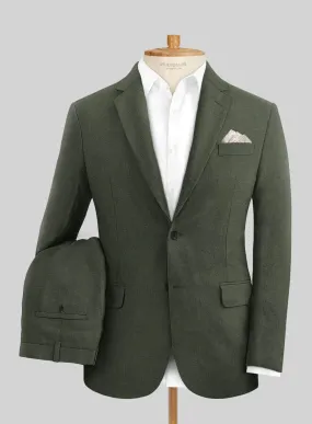 Italian Dark Green Linen Suit