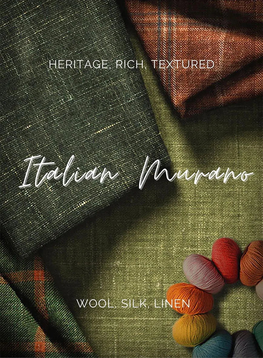 Italian Murano Karilo Brown Wool Linen Silk Jacket