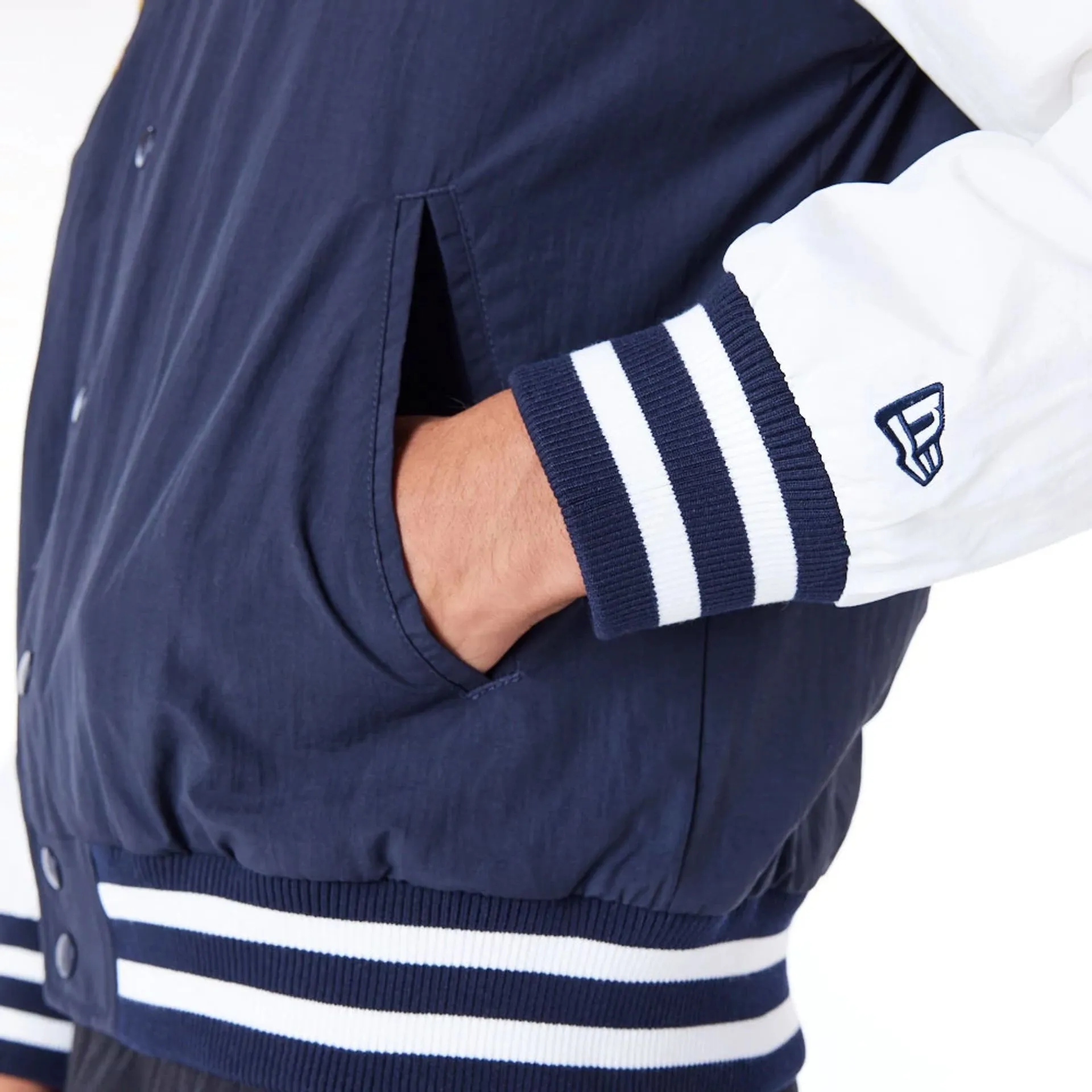 LA Dodgers MLB Wordmark Navy Bomber Jacket