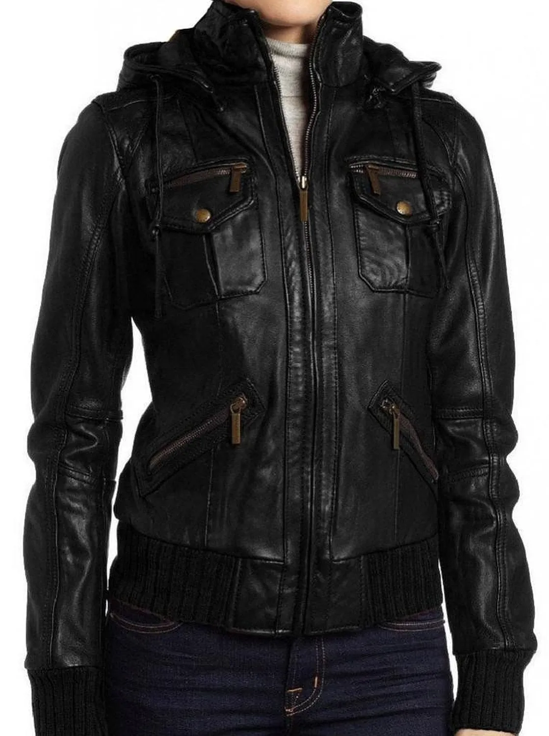 Leather Jackets Hub Mens Genuine Lambskin Leather Jacket (Black, Regal Jacket) - 1501270