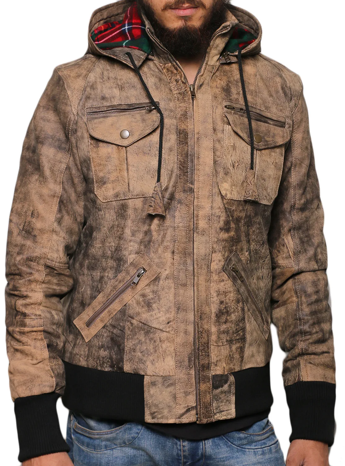 Leather Jackets Hub Mens Genuine Lambskin Leather Jacket (Black, Regal Jacket) - 1501270