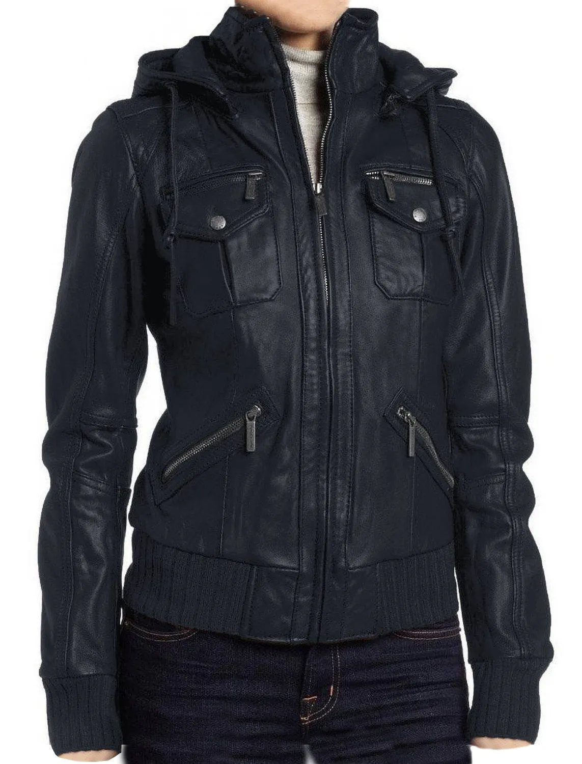 Leather Jackets Hub Mens Genuine Lambskin Leather Jacket (Black, Regal Jacket) - 1501270