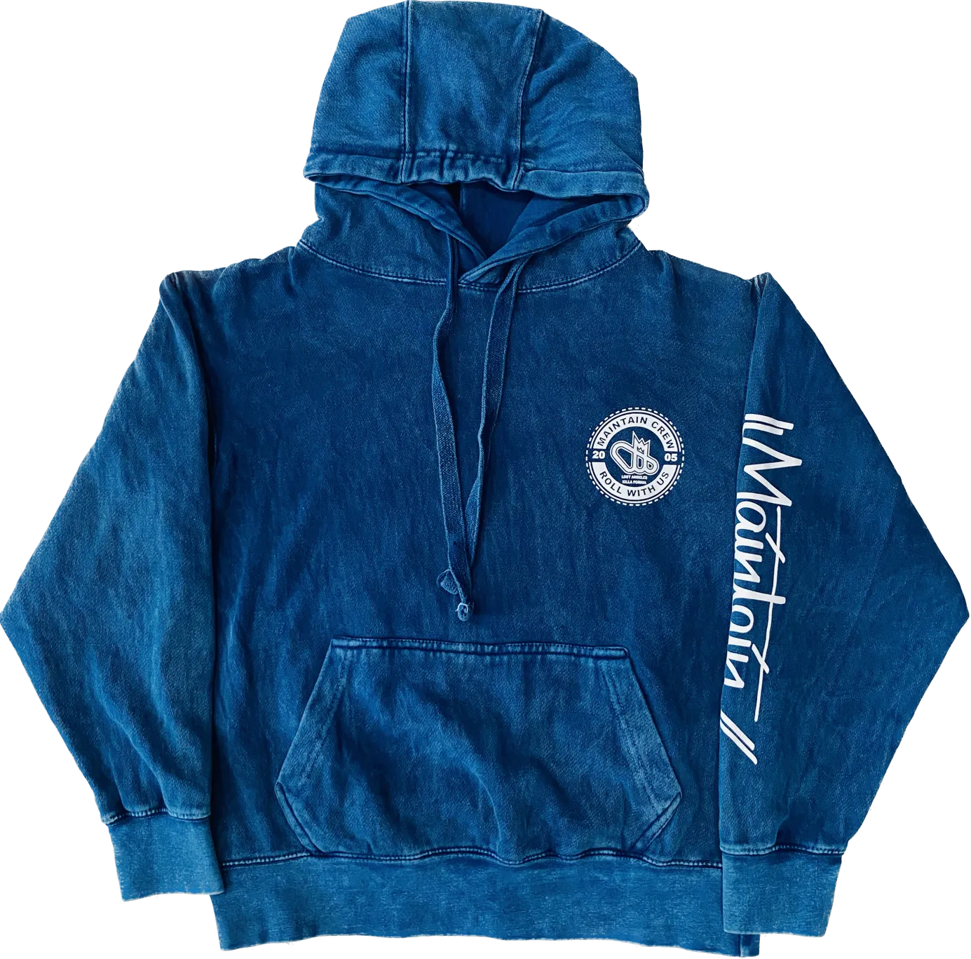 Maintain Rep Blue Wash Hoodie