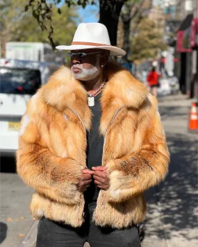 MEN -  NATURAL RED FOX FUR BOMBER