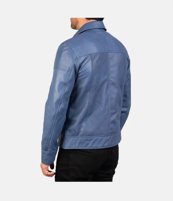 Men's Shirt Style Leather Jacket