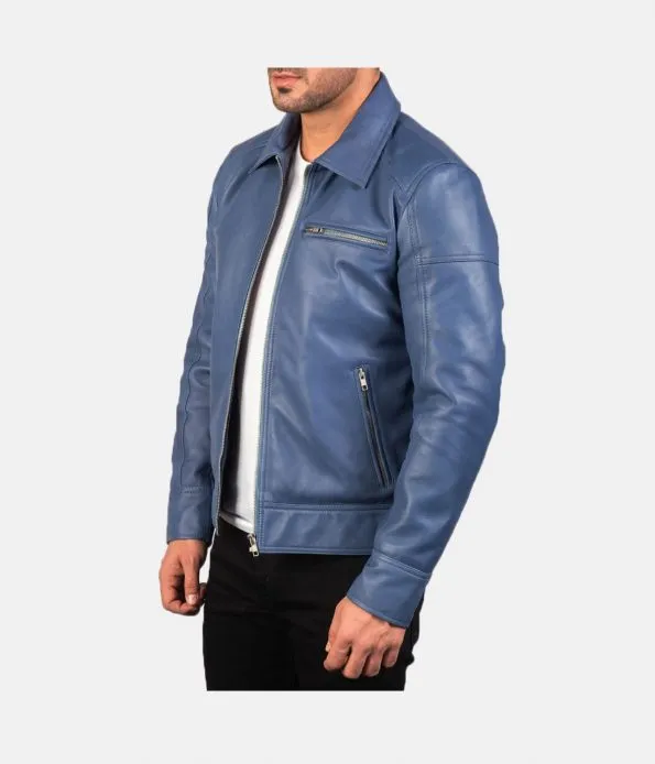 Men's Shirt Style Leather Jacket