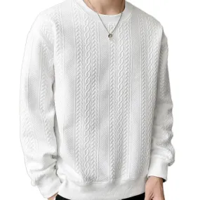 Men's Textured Bottoming Shirt Long Sleeve Sweatshirt 88862981L