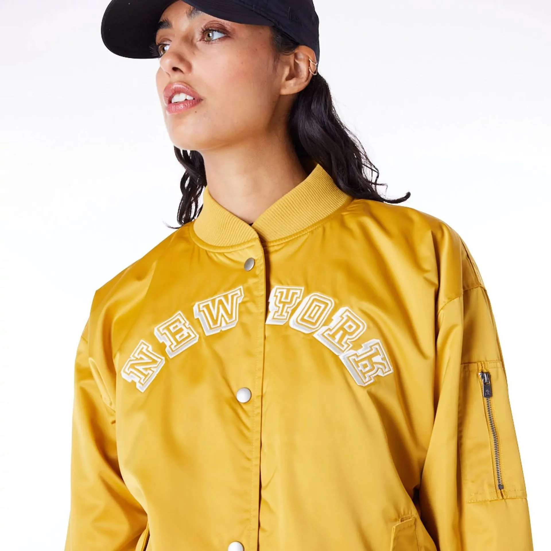 New York Yankees Womens MLB Dark Yellow Bomber Jacket