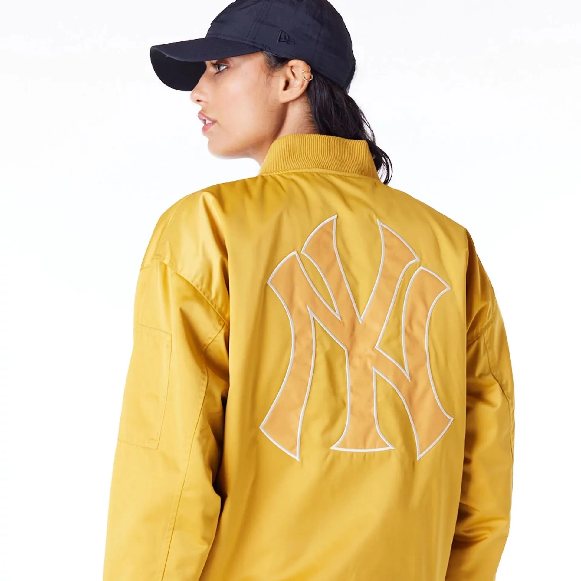 New York Yankees Womens MLB Dark Yellow Bomber Jacket