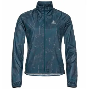 Odlo Womens Running Jacket Premium AOP All Weather Wind & Water Resistant