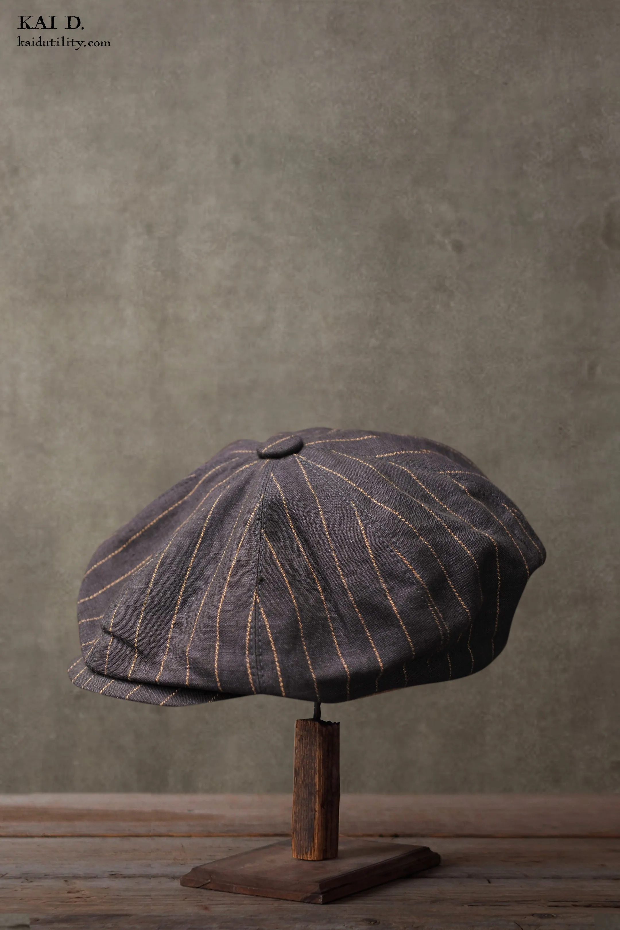 Peaky Hat - Striped Linen  - M