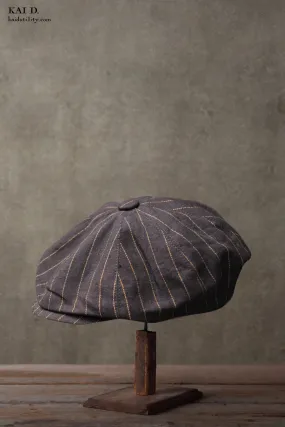 Peaky Hat - Striped Linen  - M