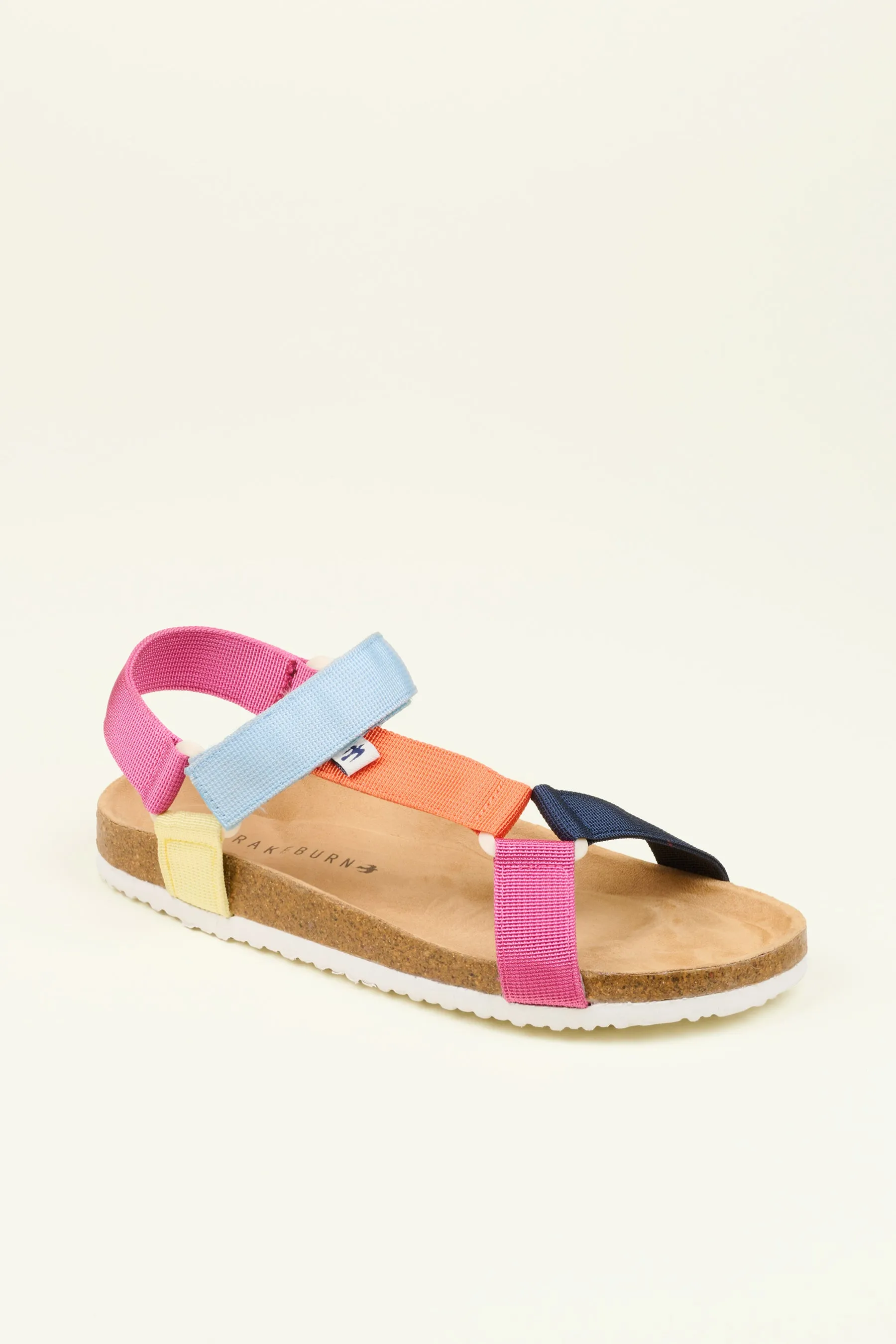 Rainbow Webbing Strap Sandals