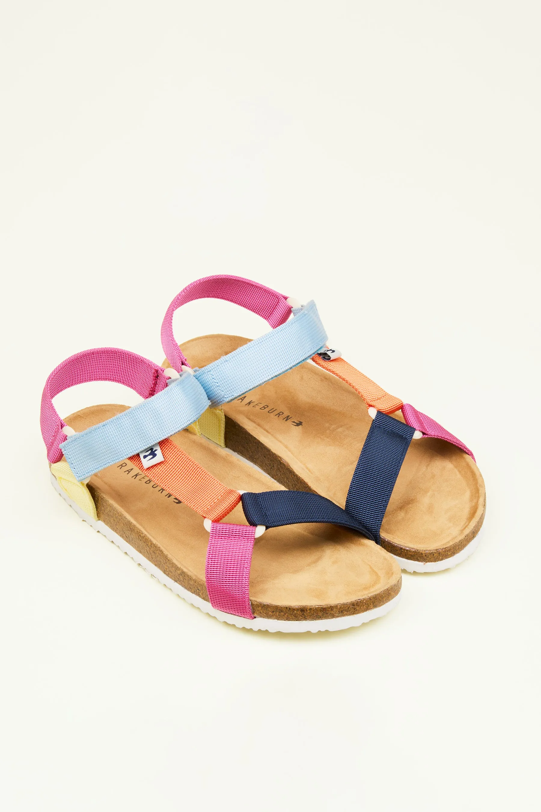 Rainbow Webbing Strap Sandals