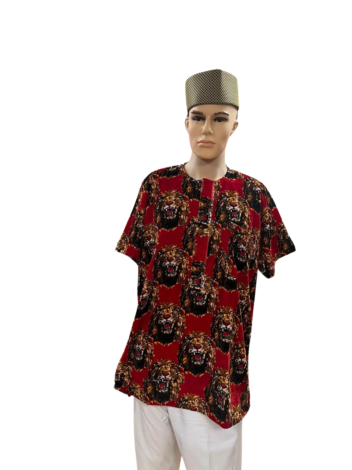Red Men's Isi Agu Top