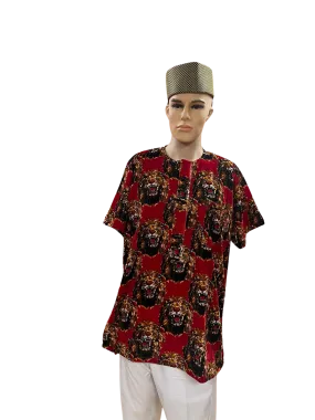 Red Men's Isi Agu Top