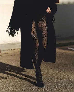Rosa Lace Tights | Black