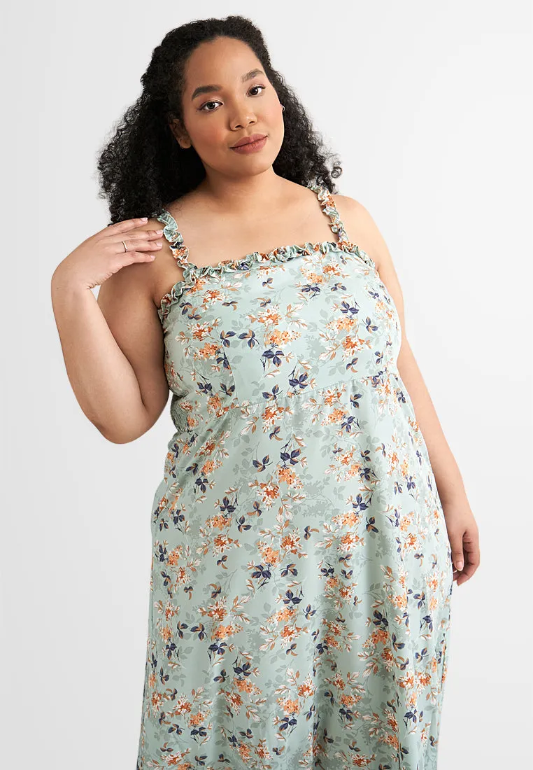 Sharon Two-Way Ruffle Strap Smocked Dress