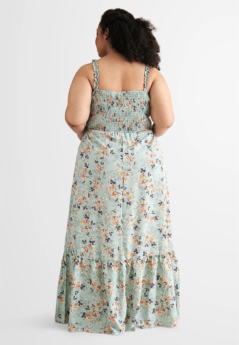 Sharon Two-Way Ruffle Strap Smocked Dress