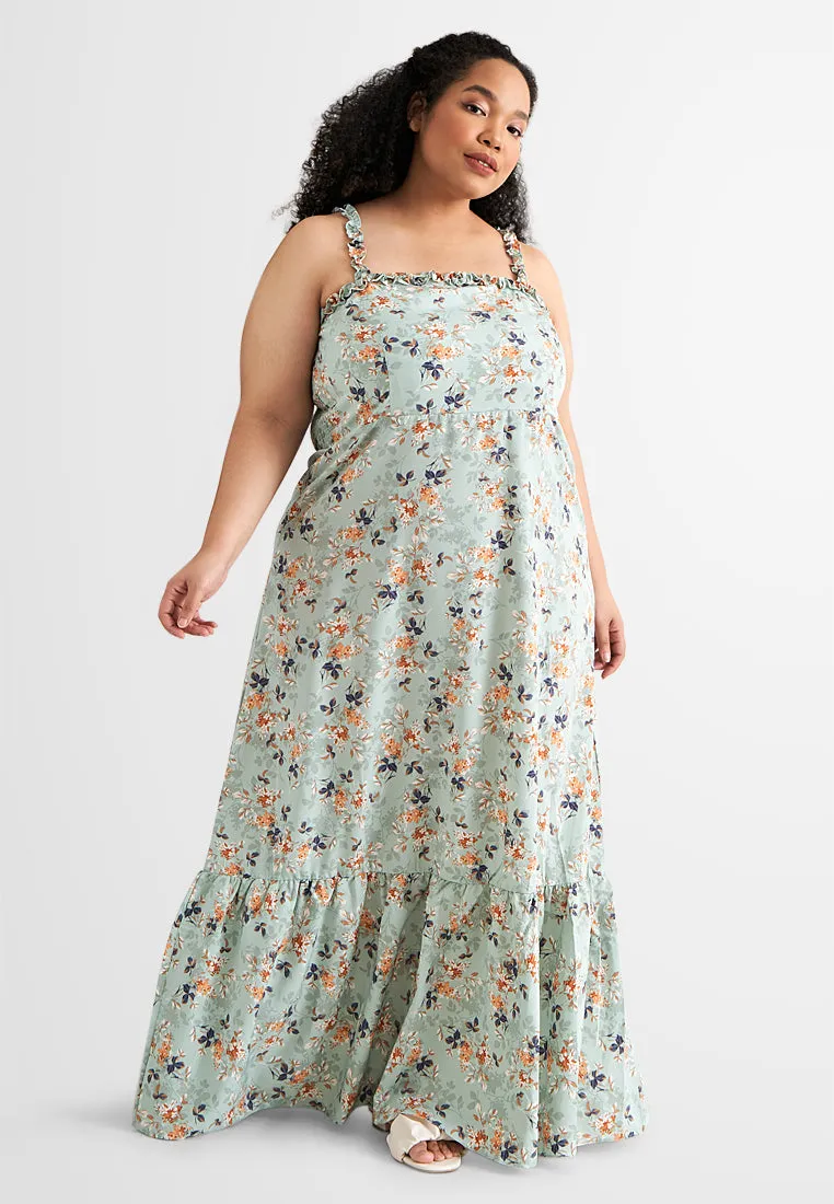 Sharon Two-Way Ruffle Strap Smocked Dress