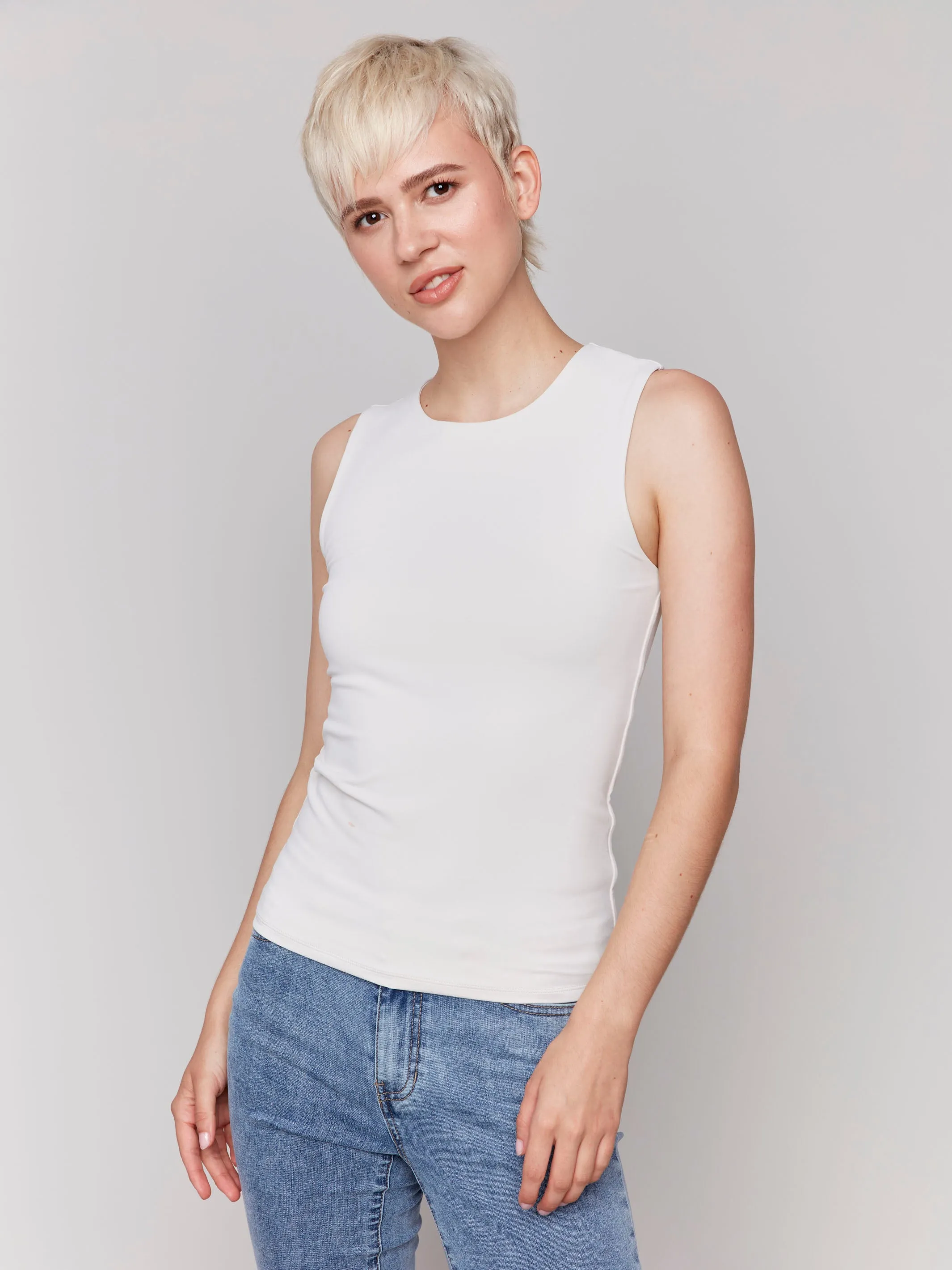 Sleeveless Super Stretch Top - Natural
